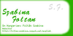 szabina foltan business card