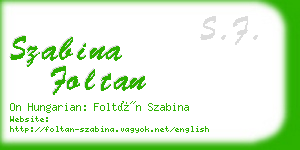 szabina foltan business card